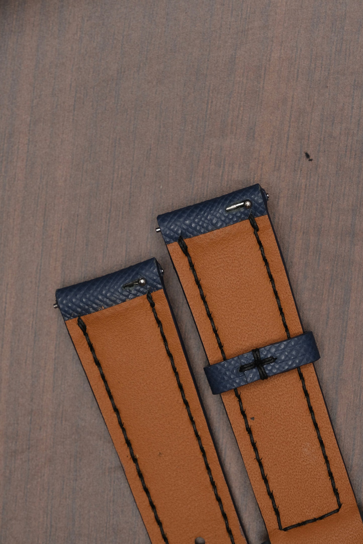 Midnight Navy Epsom Calfskin Leather Strap