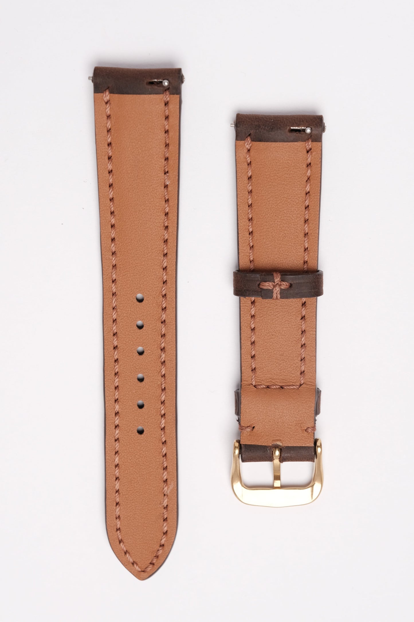 Coffee Bean Crazy Horse Leather Strap