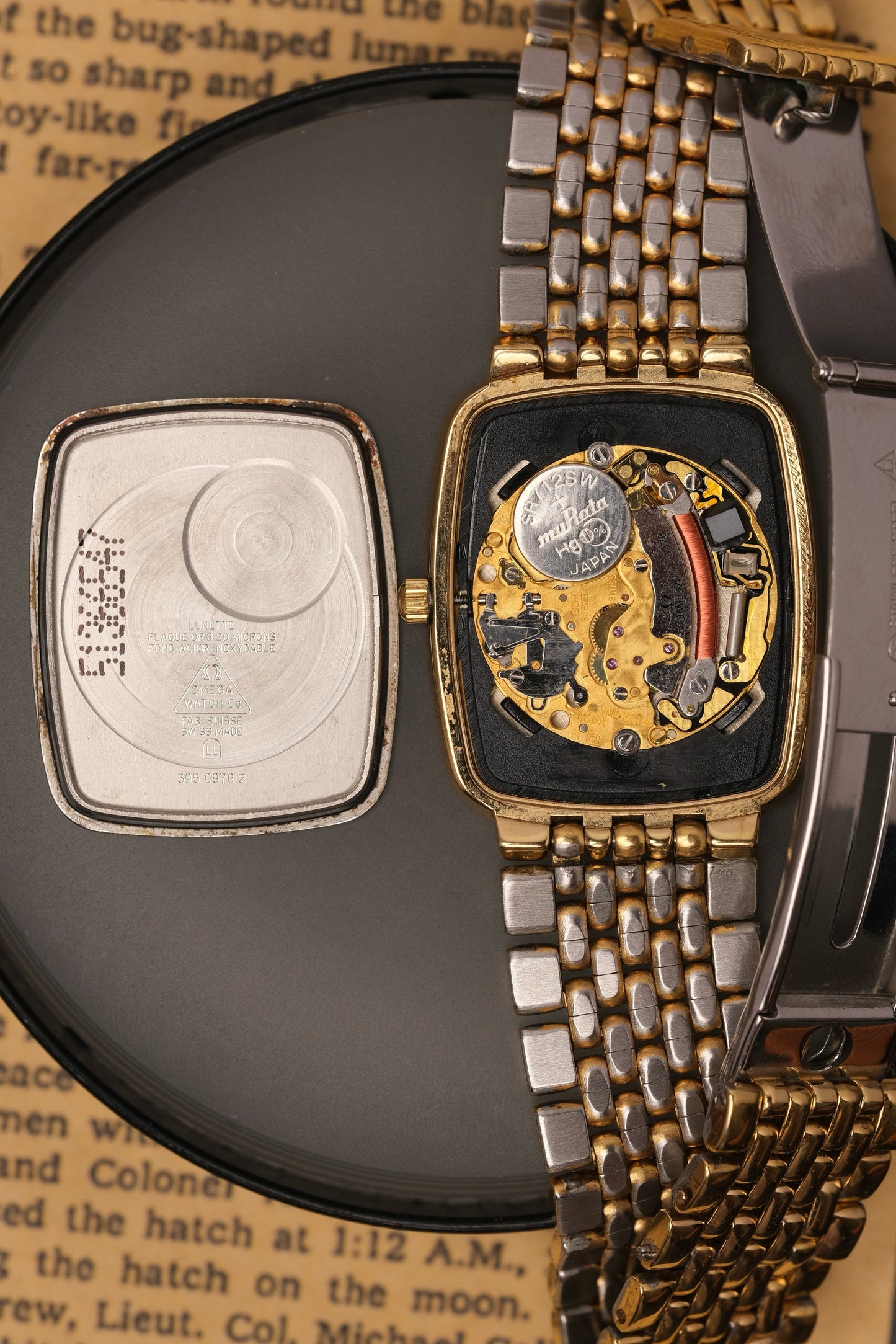 Omega De Ville Ref. 395.0876.2 Cal.1378 Vintage Gold Quartz Integrated Bracelet