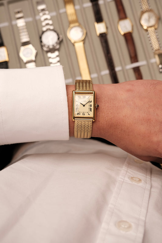 CARTIER MUST DE TANK VERMEIL (LM 23x31mm) ROMAN DIAL HAND WINDING 6020855
