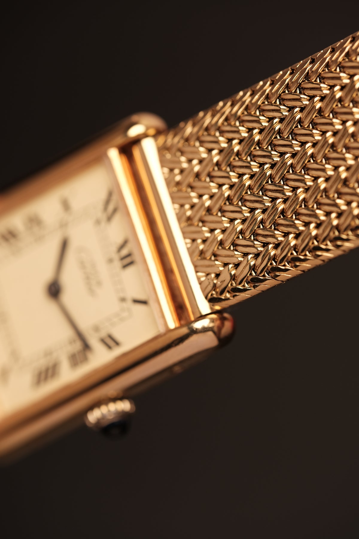 CARTIER MUST DE TANK VERMEIL (LM 23x31mm) ROMAN DIAL HAND WINDING 6020855
