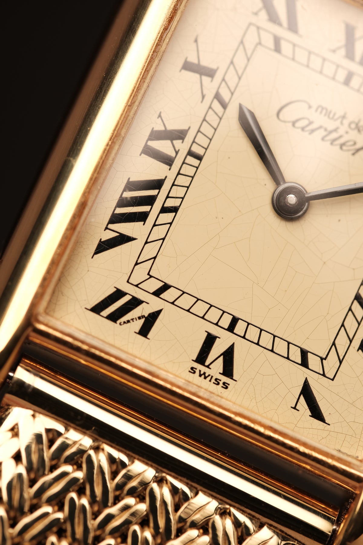 CARTIER MUST DE TANK VERMEIL (LM 23x31mm) ROMAN DIAL HAND WINDING 6020855