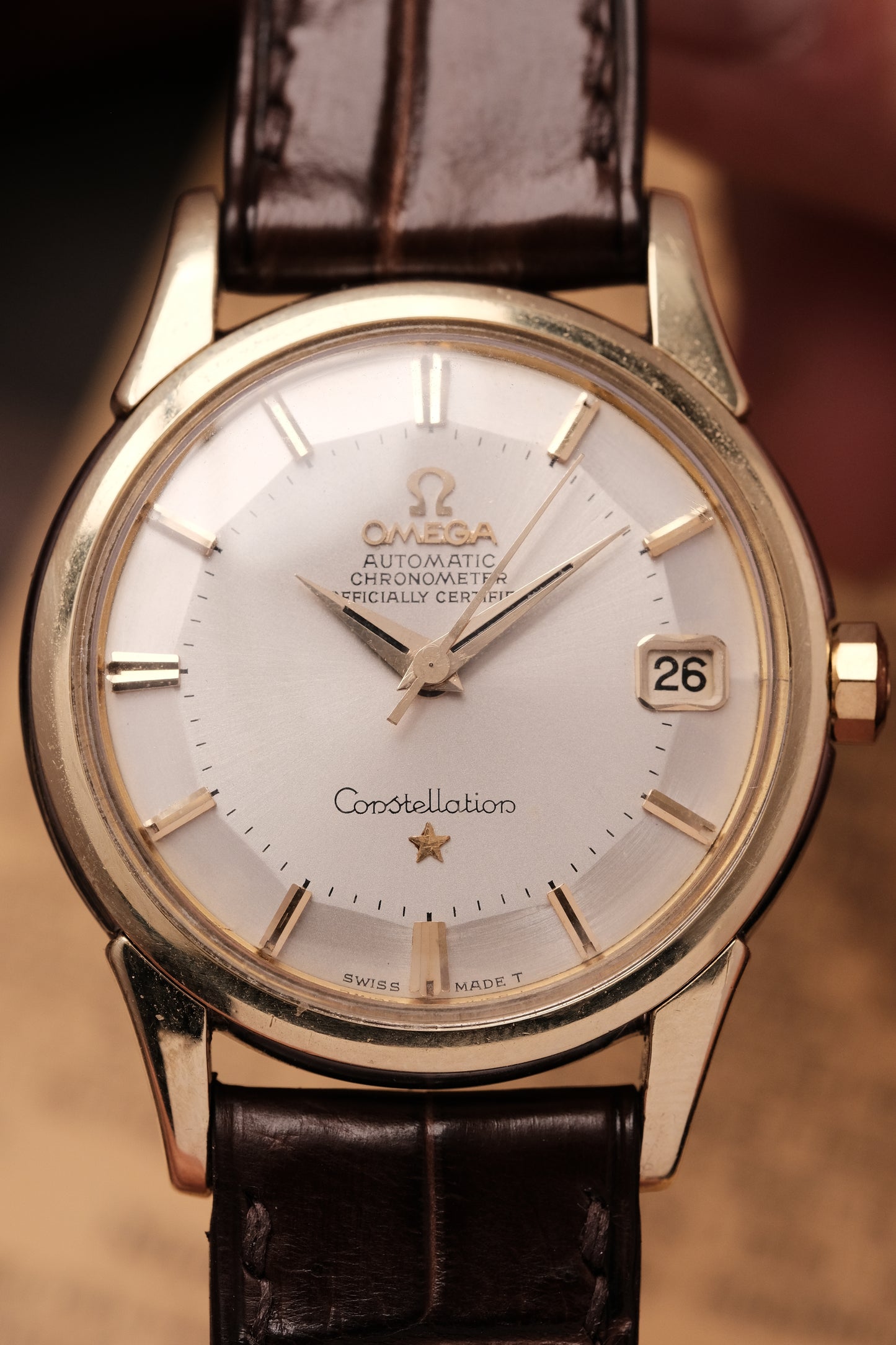 1959 Omega Constellation Pie Pan Gold Capped  Dial REF. 14393-8- SC