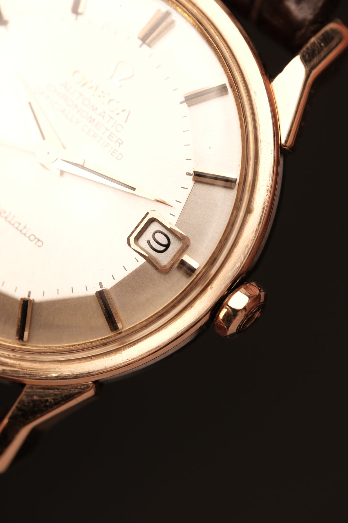 1964 OMEGA CONSTELLATION PIE PAN DOG LEG White Dial Rose Gold AUTOMATIC CHRONOMETER REF. 168.005