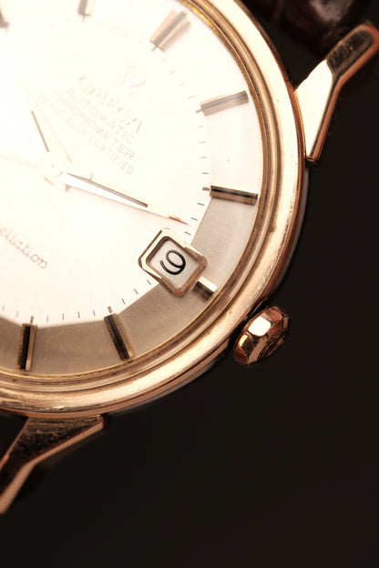 1964 OMEGA CONSTELLATION PIE PAN DOG LEG White Dial Rose Gold AUTOMATIC CHRONOMETER REF. 168.005