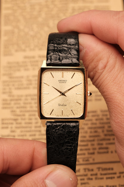 Vintage Seiko Dolce Gold Snow Flake Dial  7731-5110