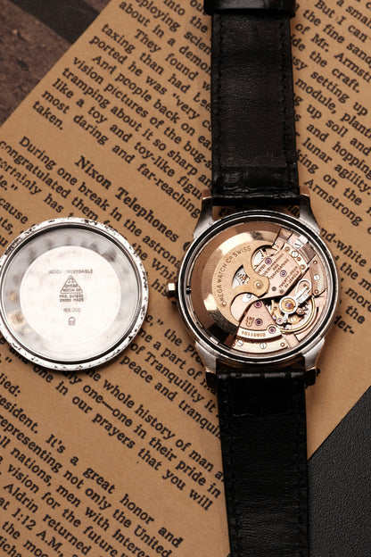 1963 OMEGA CONSTELLATION PIE PAN DOG LEG Black Dial Rose Gold  AUTOMATIC CHRONOMETER REF. 168.005