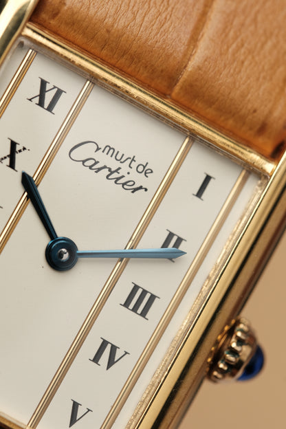 CARTIER MUST DE TANK VERMEIL (LM 23x31mm) COLUMN DIAL QUARTZ Ref.681006