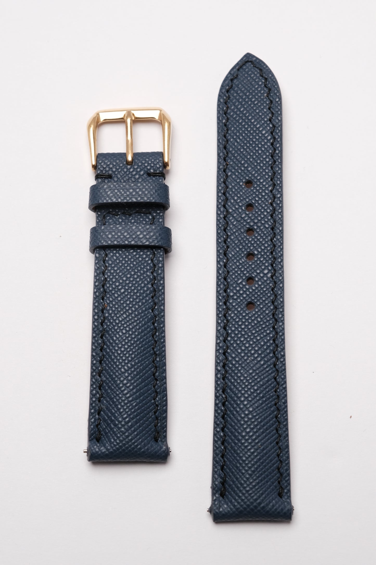 Midnight Navy Epsom Calfskin Leather Strap