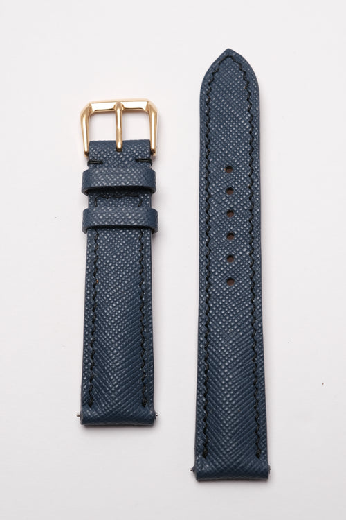 Midnight Navy Epsom Calfskin Leather Strap