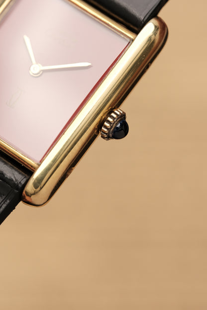 CARTIER MUST DE TANK VERMEIL (LM 23x31mm) HAND WINDING FERRARI RED DIAL