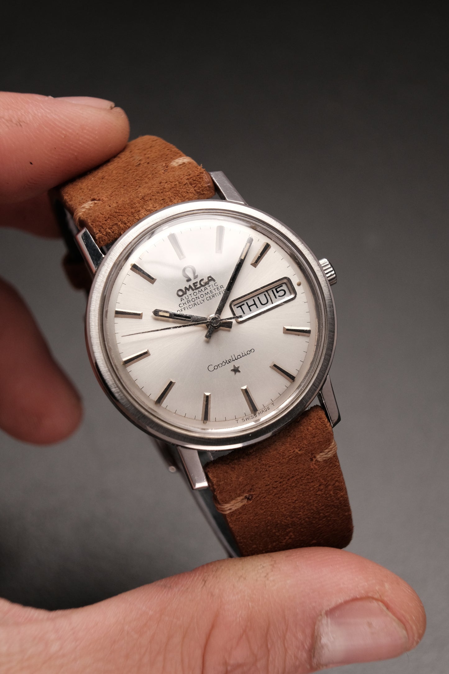 Omega Constellation Day-Date Cal 751 Steel Automatic Mens Watch 168.016