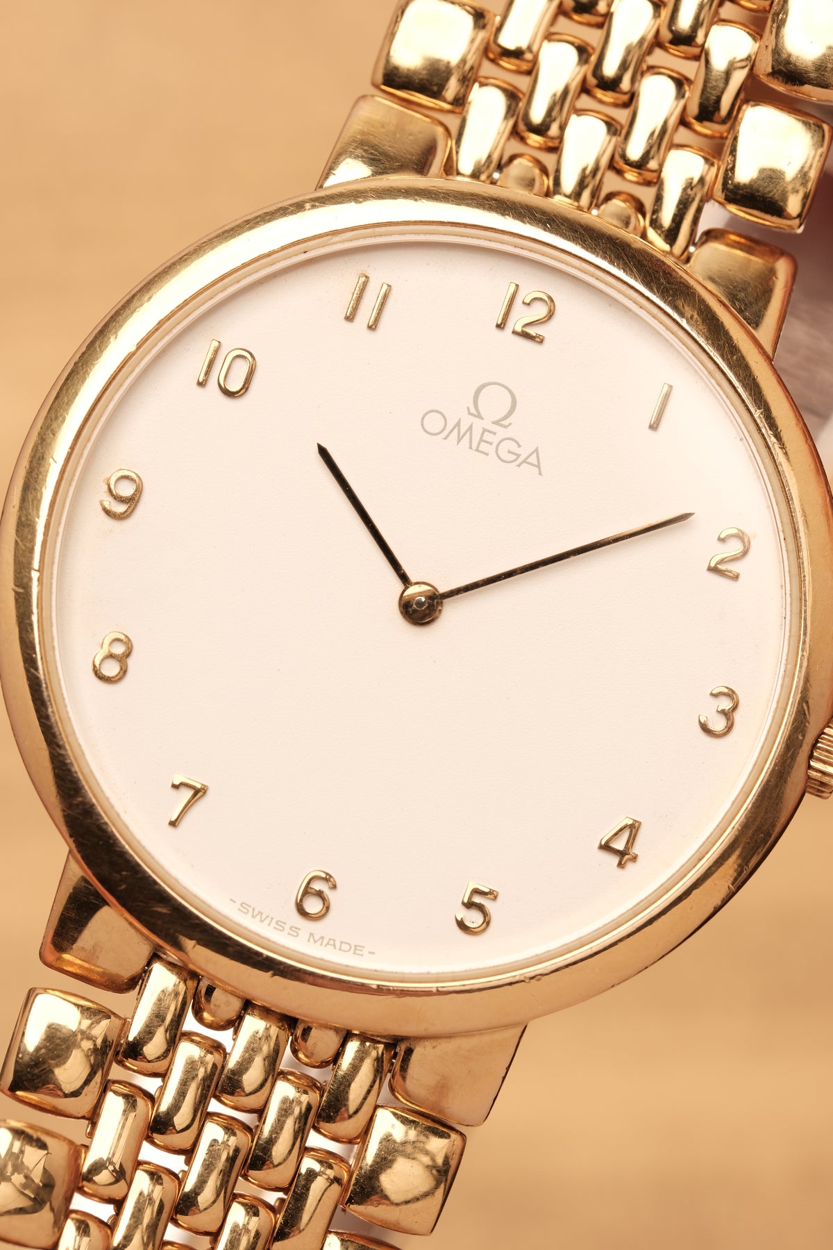 Omega De Ville Ref. 395.0875.2 Cal.1378 Ultra Thin Arabic Numeral Dial  Integrated Bracelet