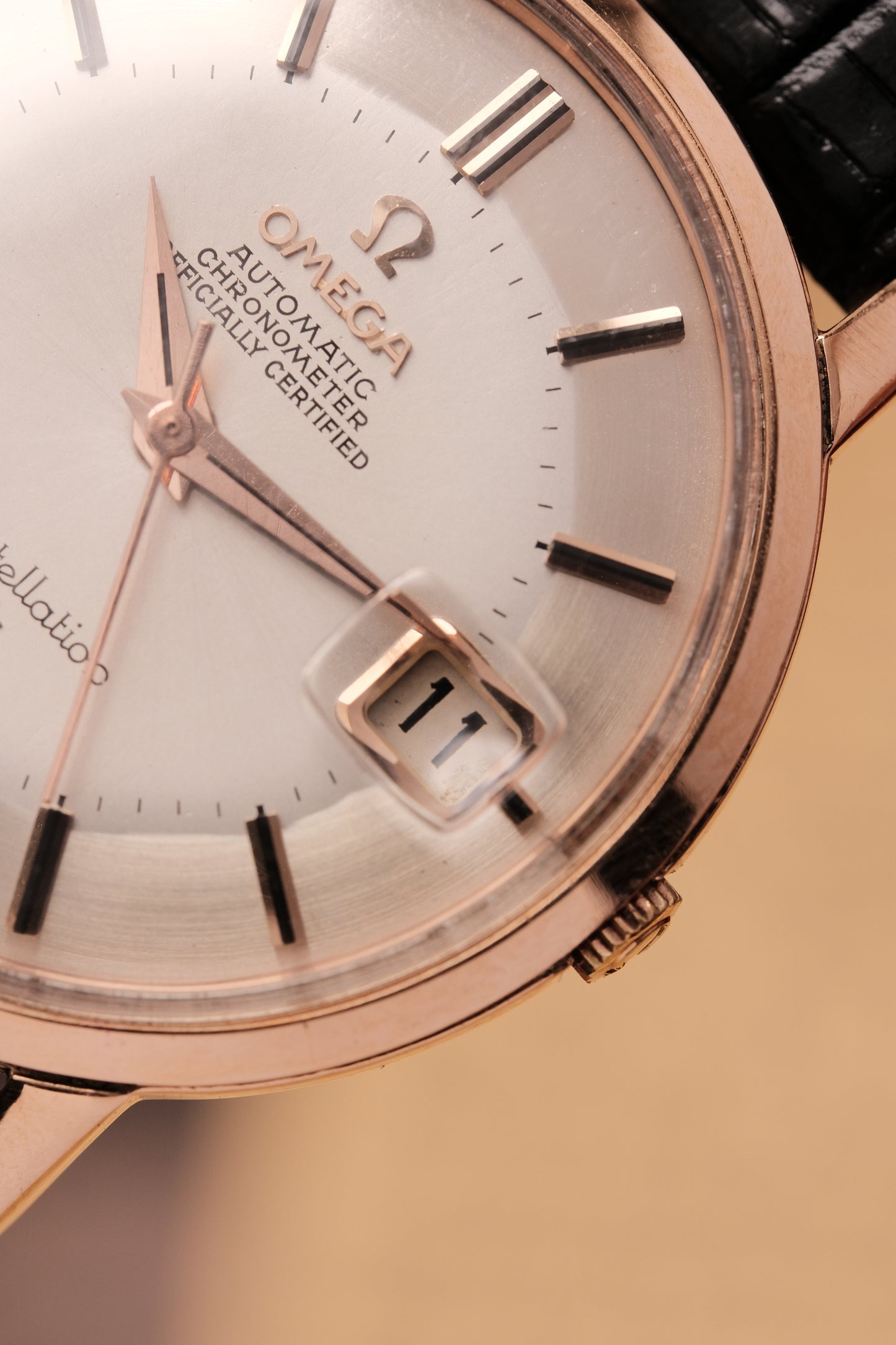 1967 OMEGA CONSTELLATION PIE PAN ROSE GOLD CHRONOMETER REF 168.010