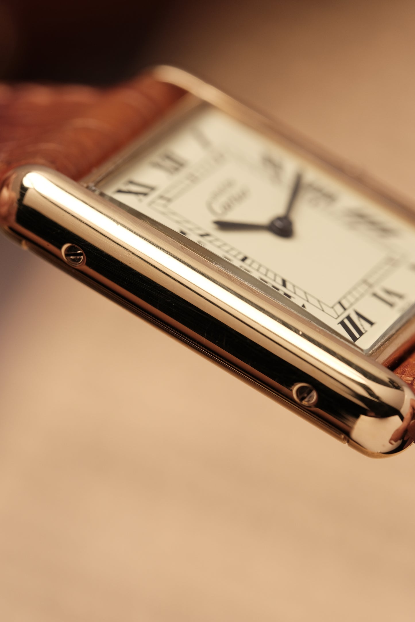 CARTIER MUST DE CARTIER TANK Hand Winding VERMEIL ROMAN DIAL REF. 6 219393