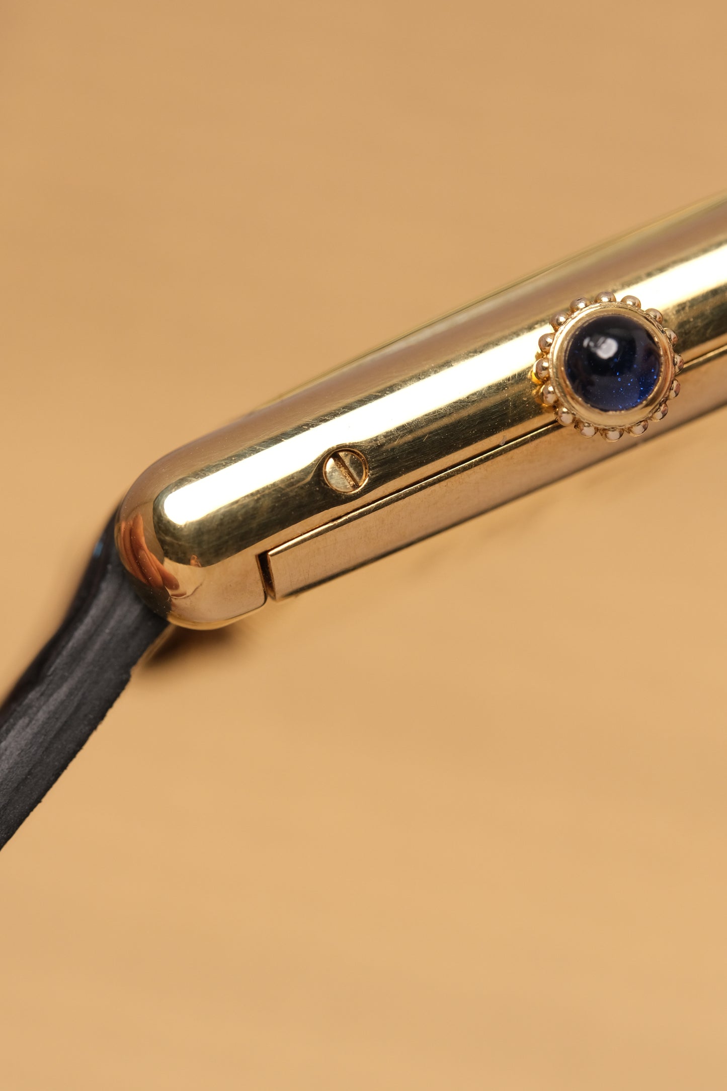 CARTIER MUST DE CARTIER TANK 23x31 Hand Winding VERMEIL Black DIAL REF. 6 062961