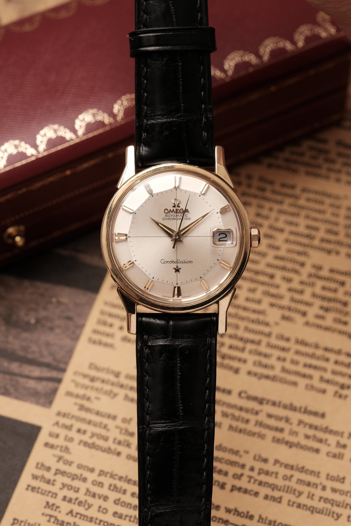 1963 OMEGA CONSTELLATION PIE PAN DOG LEG Cross Hair  Dial AUTOMATIC CHRONOMETER REF. 168.005