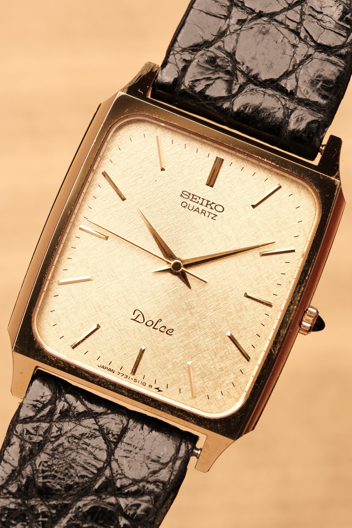 Vintage Seiko Dolce Gold Snow Flake Dial  7731-5110