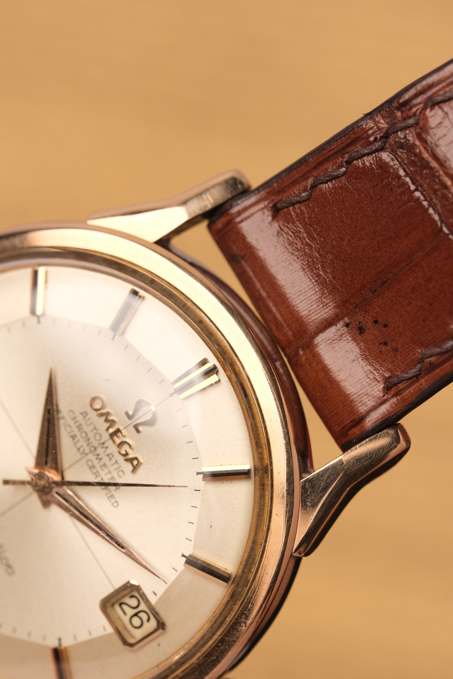 1962 OMEGA CONSTELLATION PIE PAN CROSS HAIR ROSE GOLD AUTOMATIC CHRONOMETER REF. 1490-61 SC