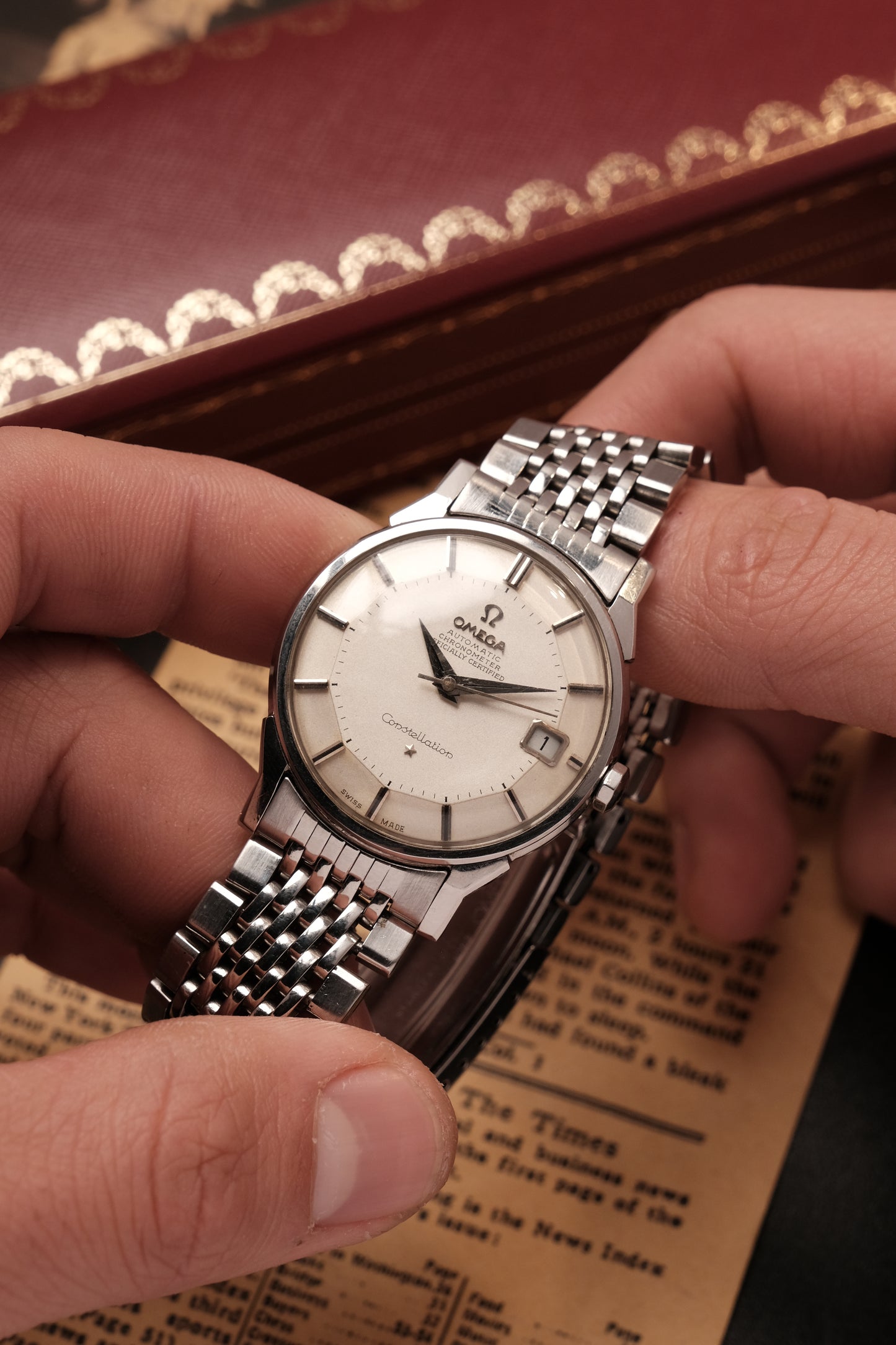 1966 OMEGA CONSTELLATION PIE PAN DOG LEG AUTOMATIC CHRONOMETER REF. 168.005