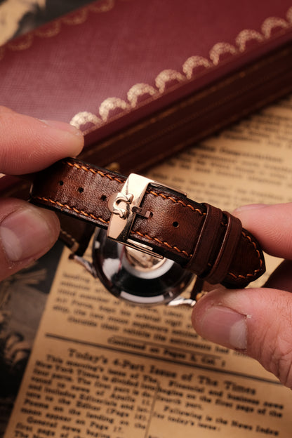 1966 OMEGA CONSTELLATION PIE PAN DOG LEG CROSS HAIR DIAL  ROSE GOLD  AUTOMATIC CHRONOMETER REF. 168.005