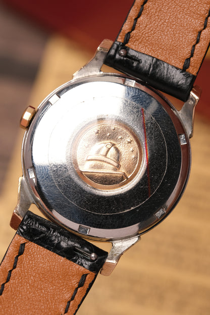 1966 OMEGA CONSTELLATION PIE PAN DOG LEG ROSE GOLD AUTOMATIC CHRONOMETER REF. 168.005