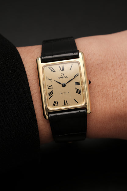 Vintage Tank OMEGA DE VILLE Roman Dial (25x31mm) Hand Windding Ref.11784 + BOX