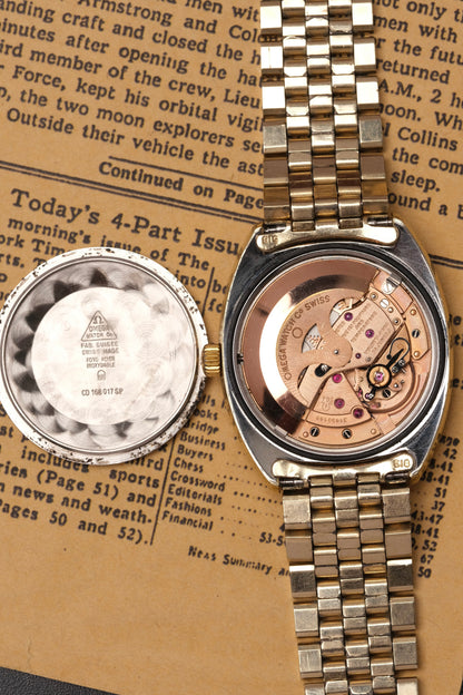 1969 OMEGA Constellation C-shape Day Chronometer Linen Champagne Dial - 168.017