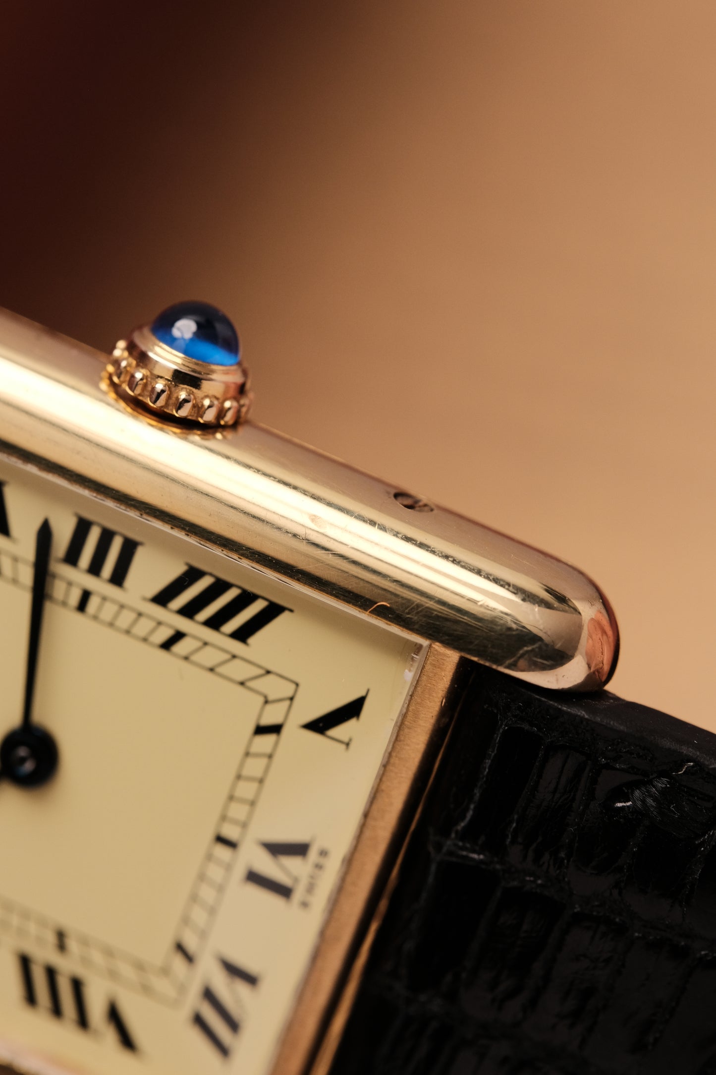 CARTIER MUST DE CARTIER TANK VERMEIL ROMAN DIAL REF. 681006