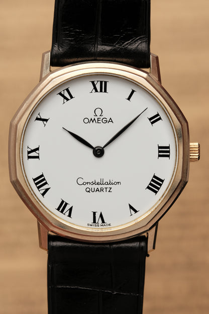 1980s Vintage Omega Constellation 1910041 Octagonal 10k gold filled
