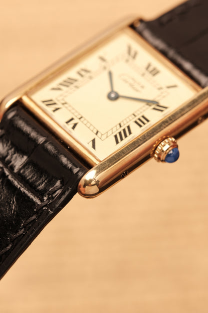 CARTIER MUST DE TANK VERMEIL (LM 23x31mm) ROMAN DIAL QUARTZ