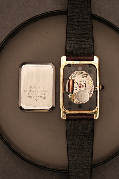 1981 Vintage Japan Mini Seiko Tank 2320-5630 (19x30mm)