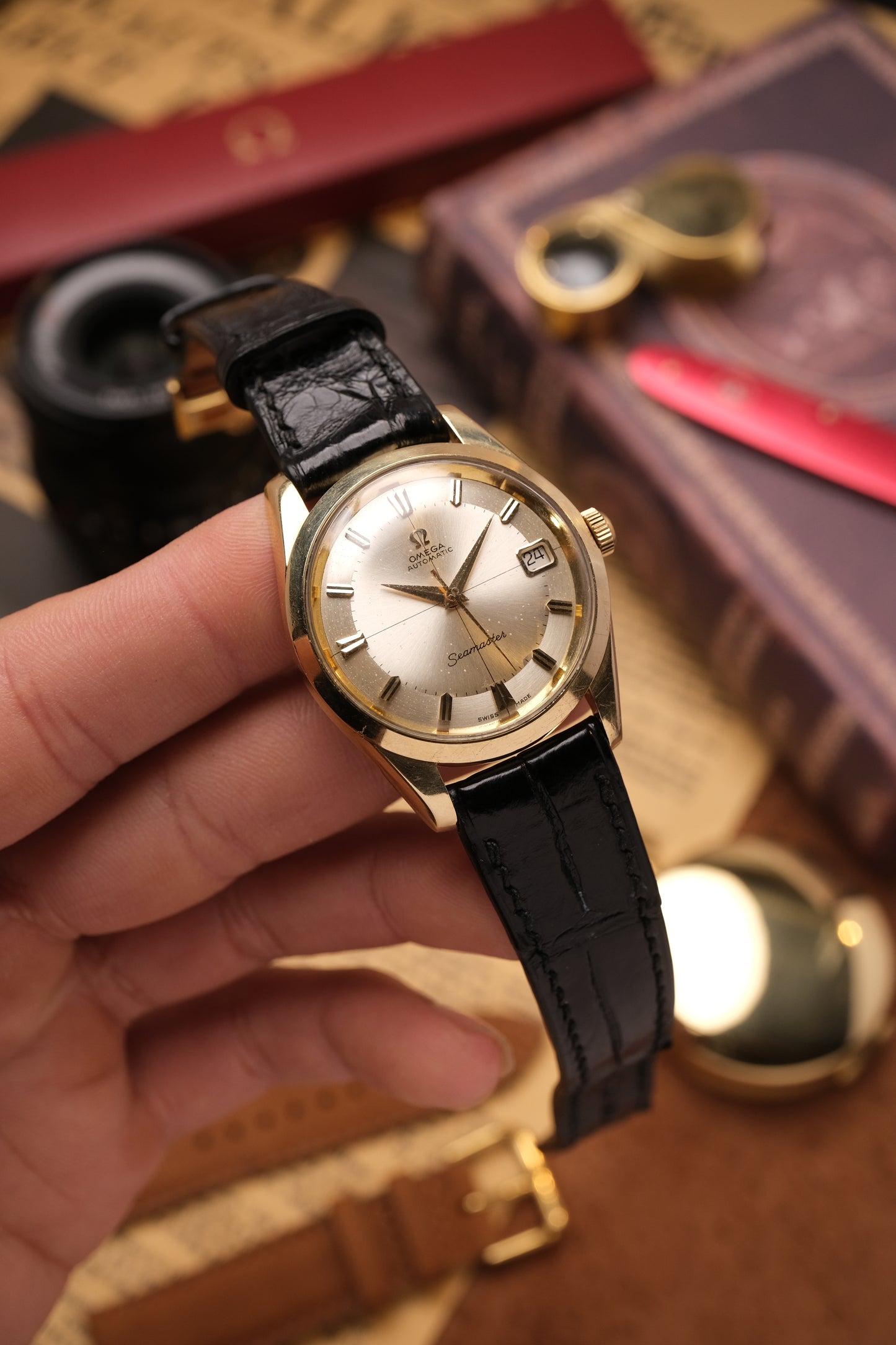 Vintage Omega Seamaster Automatic Pie Pan Dial Gold Capped 166.010-63 (Rare)