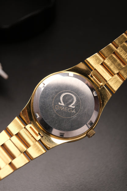Vintage Omega Genève 166.0173 Gold Case Gold Bracelet