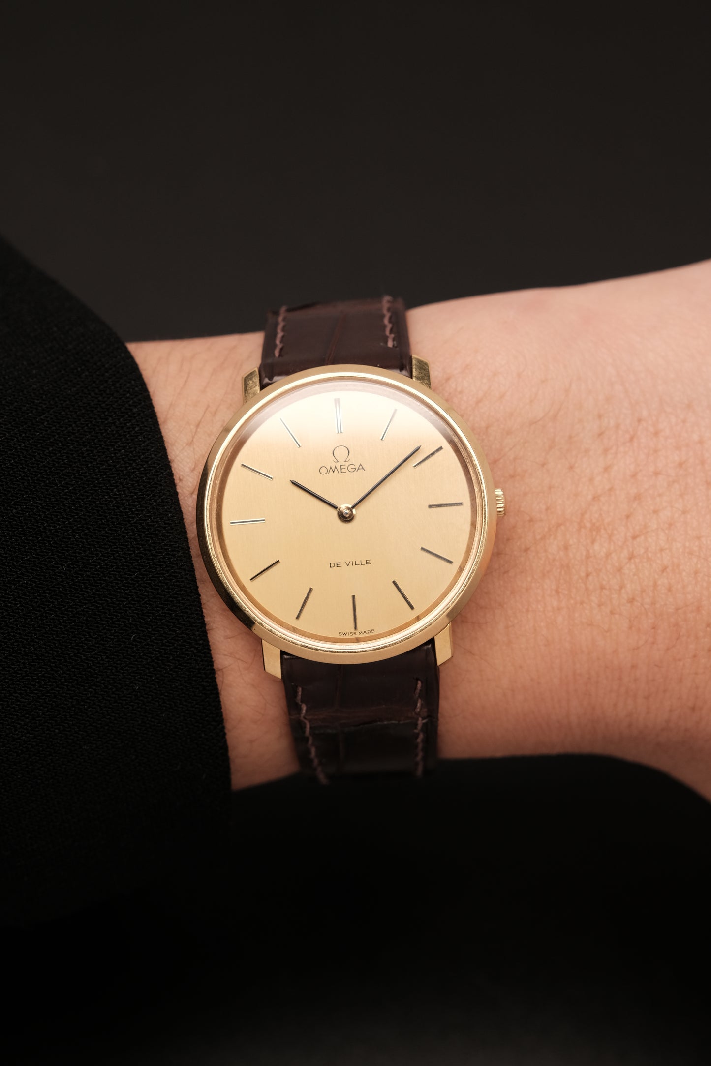 1970's OMEGA De Ville 111.0107 Cal.625 Gold Manual Winding Vintage