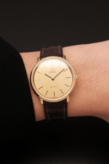 1970's OMEGA De Ville 111.0107 Cal.625 Gold Manual Winding Vintage