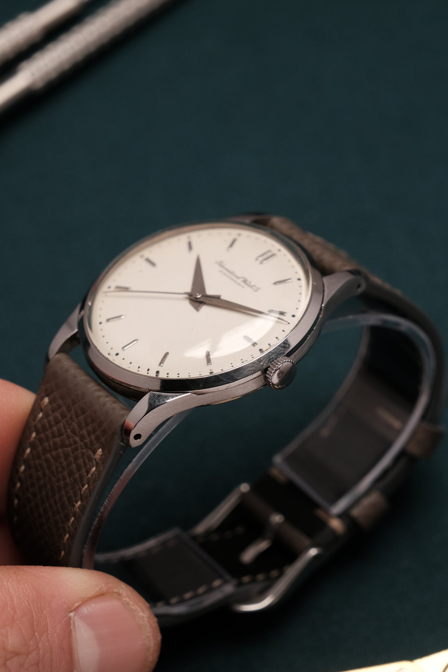 Calatrava IWC SCHAFFHAUSEN Cal.89 White Dial Hand Winding