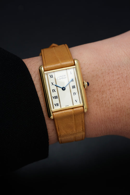 CARTIER MUST DE TANK VERMEIL (LM 23x31mm) COLUMN DIAL QUARTZ Ref.681006