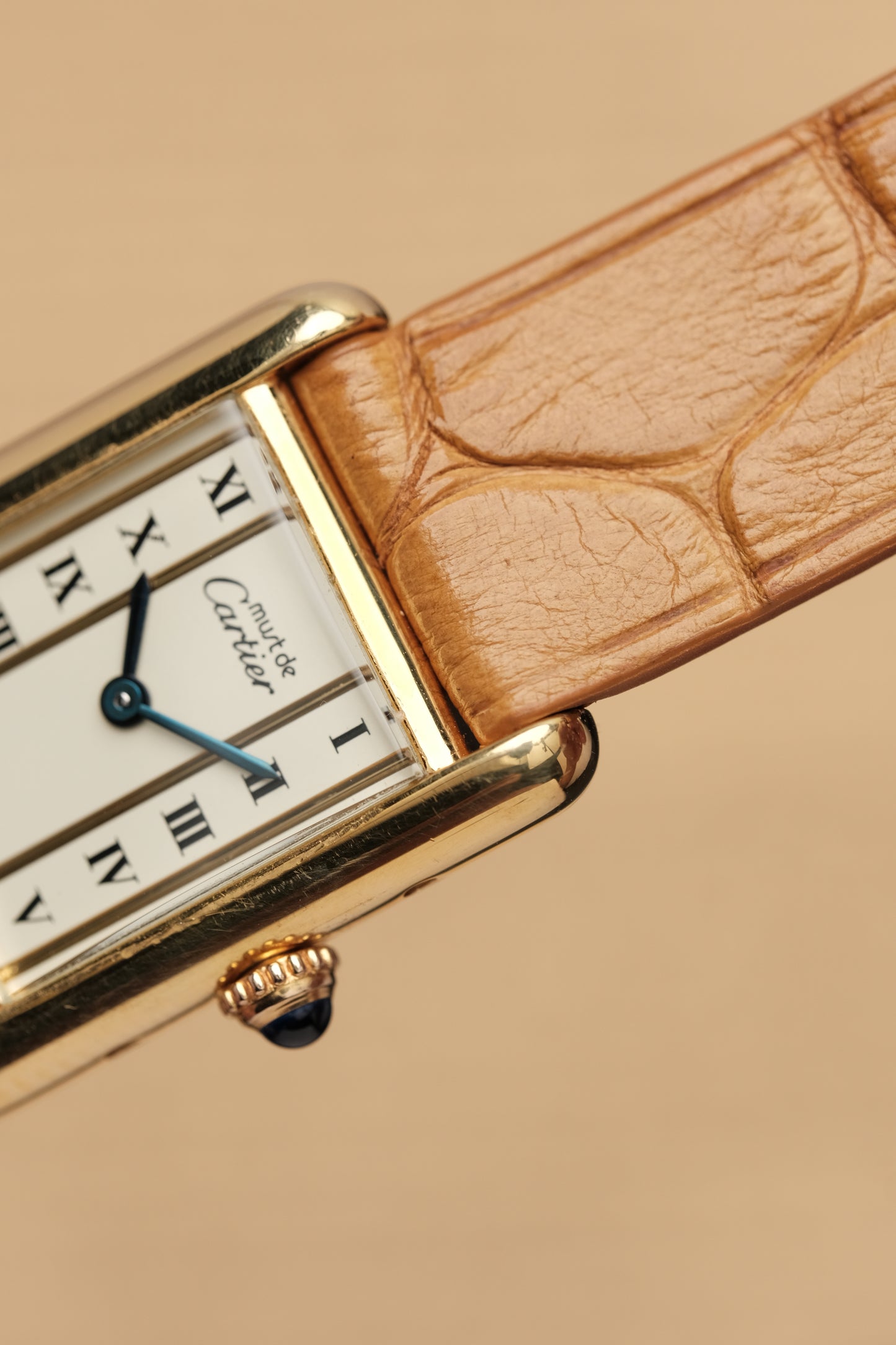 CARTIER MUST DE TANK VERMEIL (SM 20x28mm) COLUMN DIAL QUARTZ Ref.5057001