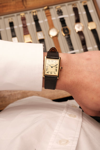CARTIER MUST DE TANK VERMEIL (LM 23x31mm) ROMAN DIAL QUARTZ