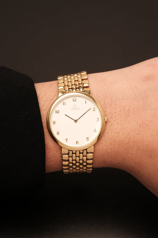 Omega De Ville Ref. 395.0875.2 Cal.1378 Ultra Thin Arabic Numeral Dial  Integrated Bracelet