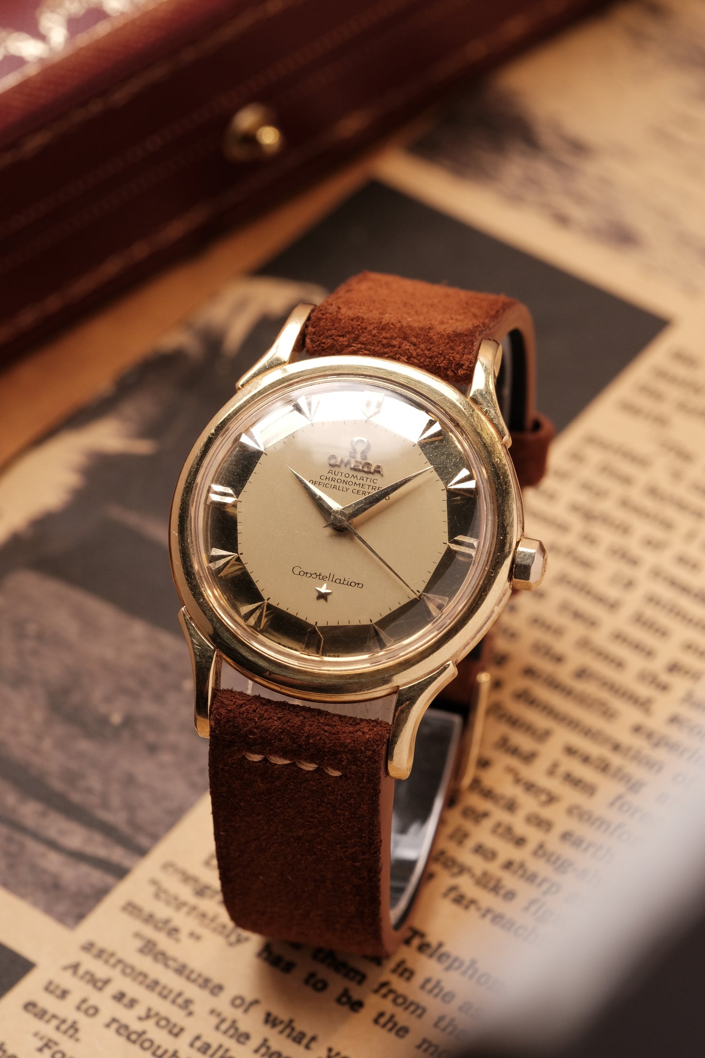 Vintage 1958 Omega Constellation Pie Pan De Luxe Arrow Head Ref 2852/2853 S.C