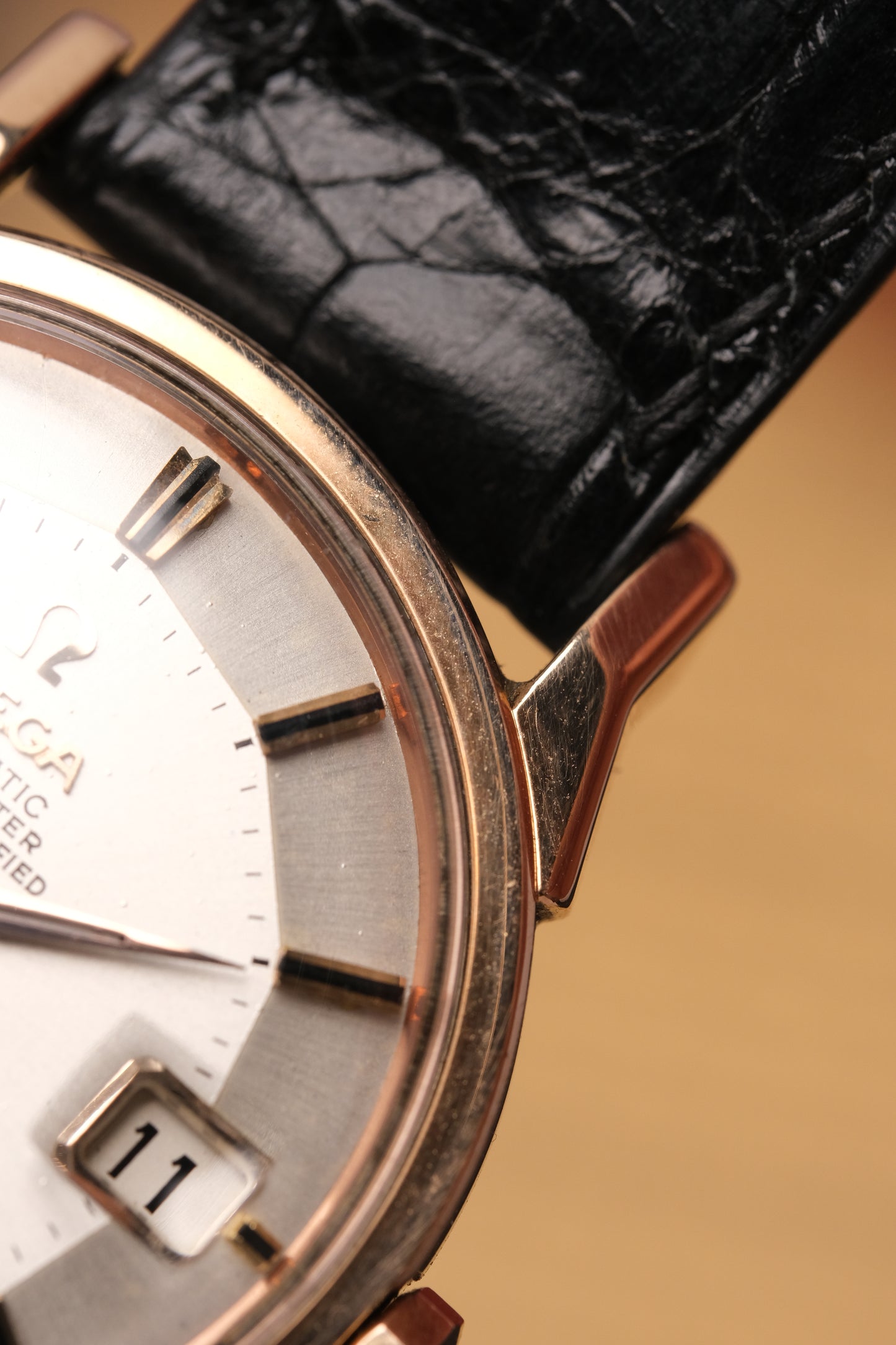 1966 OMEGA CONSTELLATION PIE PAN DOG LEG ROSE GOLD AUTOMATIC CHRONOMETER REF. 168.005