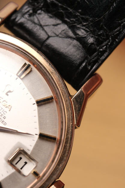 1966 OMEGA CONSTELLATION PIE PAN DOG LEG ROSE GOLD AUTOMATIC CHRONOMETER REF. 168.005