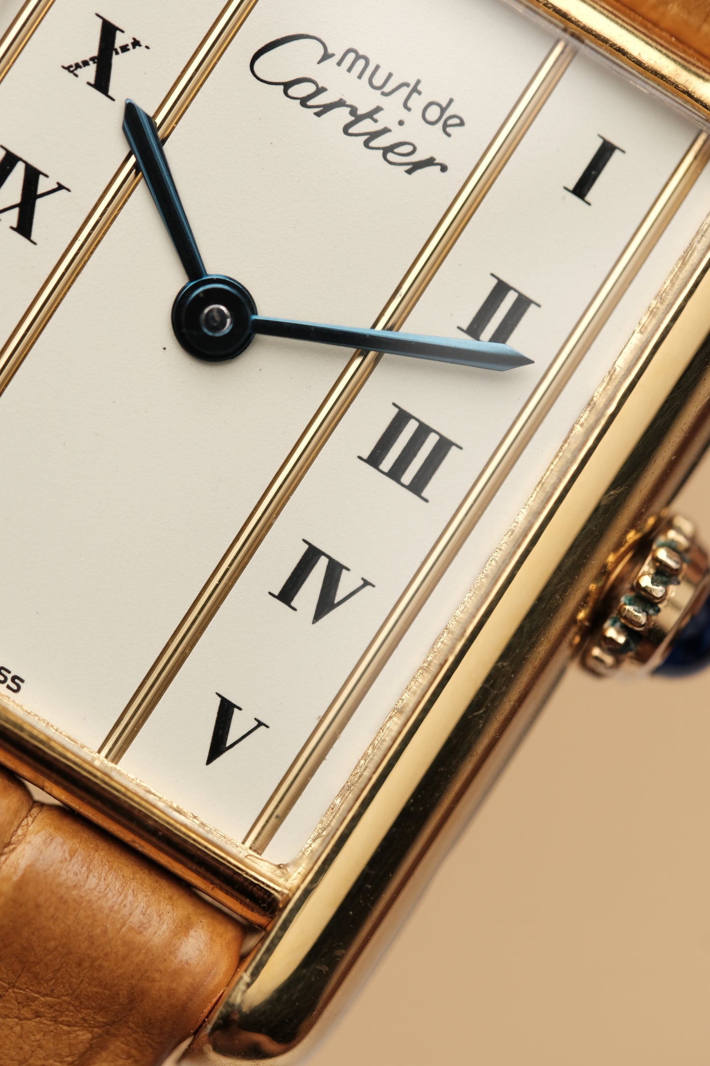 CARTIER MUST DE TANK VERMEIL (LM 23x31mm) COLUMN DIAL QUARTZ Ref.681006