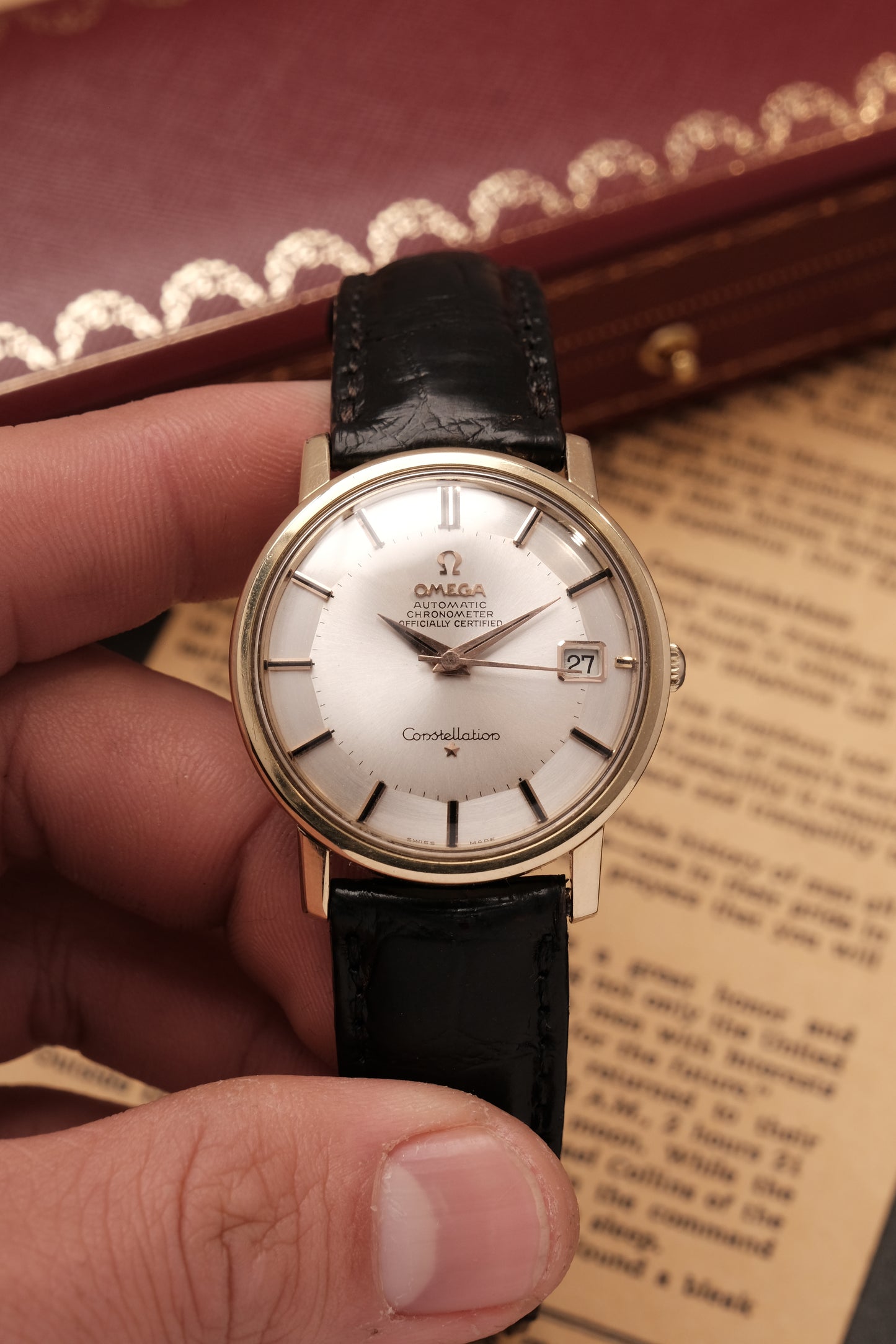 1966 OMEGA CONSTELLATION PIE PAN CHRONOMETER REF 168.010 Gold Cap