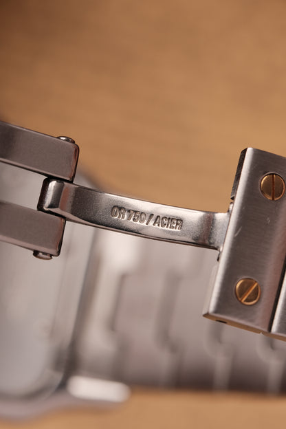 Cartier Santos Galbée 1566 Gold/Steel White Dial 29x41mm Y2K