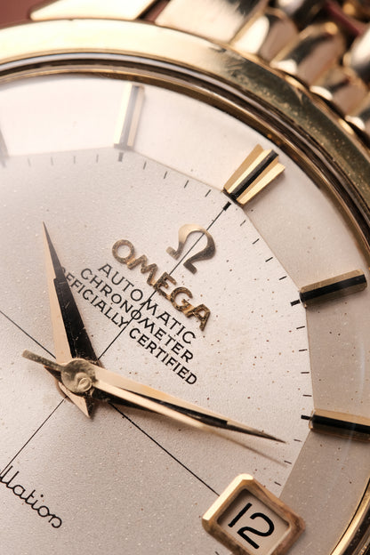 1966 OMEGA CONSTELLATION PIE PAN DOG LEG GOLD  CROSS HAIR DIAL AUTOMATIC CHRONOMETER REF. 14902-61 SC