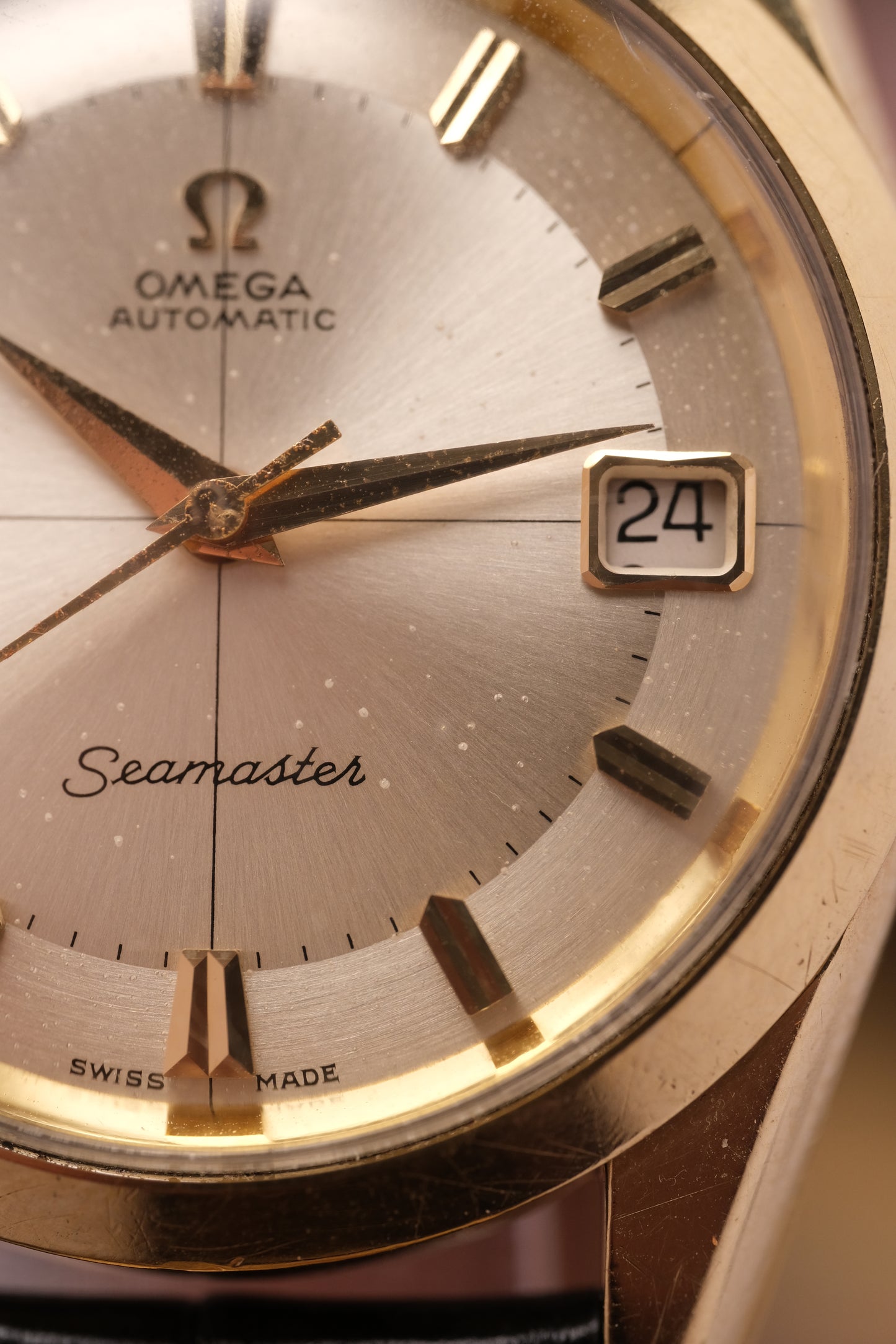 Vintage Omega Seamaster Automatic Pie Pan Dial Gold Capped 166.010-63 (Rare)