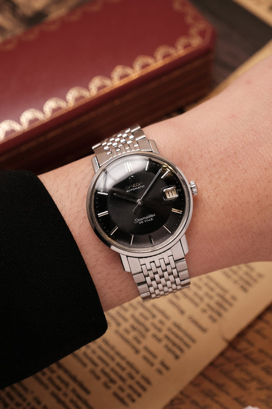 Vintage Omega Seamaster Automatic Deep Black Pie Pan Dial  166.020